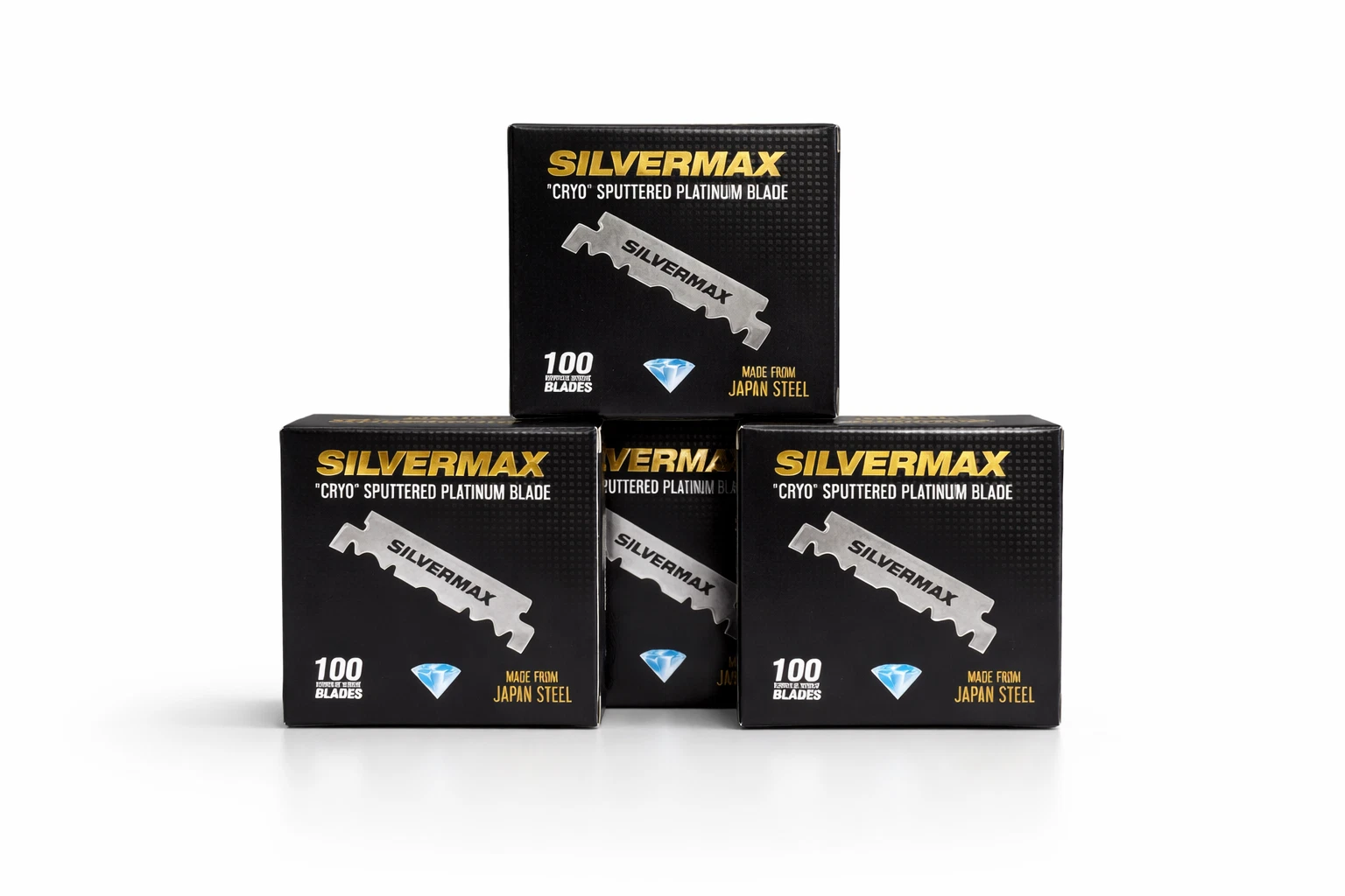 Silvermax Rasierklingen – 100 Stück | Platinum | Japan Steel