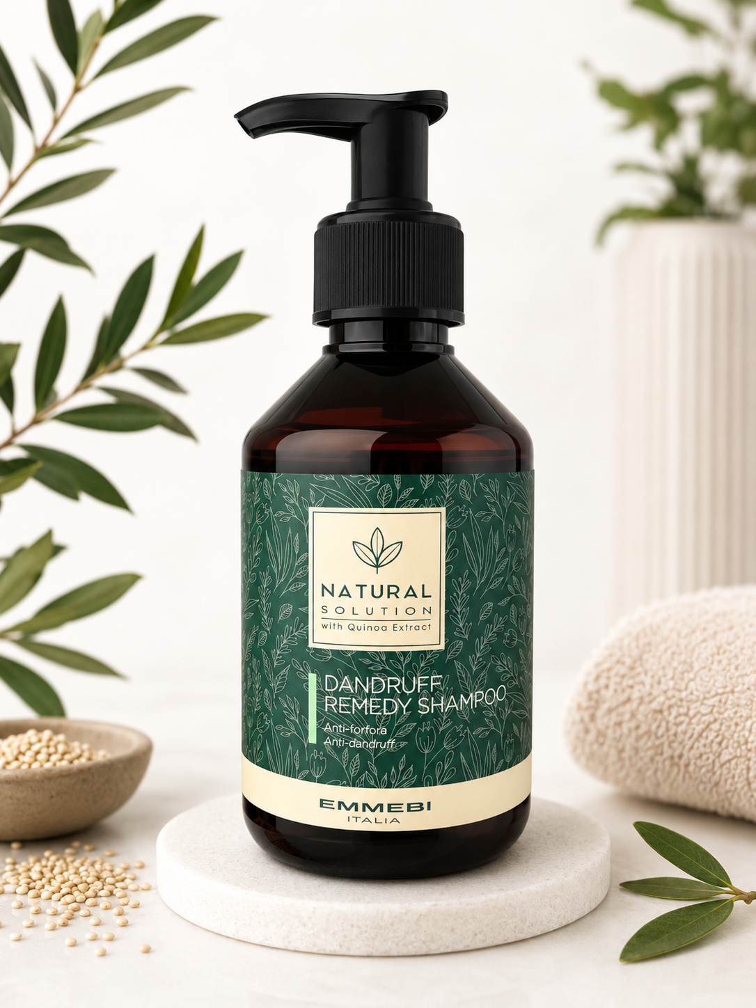 EMMEBI Natural Solution Dandruff Remedy Shampoo – Anti-Schuppen Shampoo 250 ml