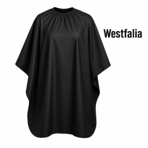 Westfalia Friseurumhang Haarschneide Färbeumhang Umhang Schwarz