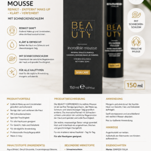 BEAUTY Experience Skin Care 150 ml ineddible mousse mit Schneckenschleim