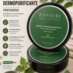 Emmebi BIONATURE Argilla Dermopurificante Preparing–Maske 300 ml